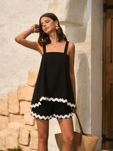 Cotton & Linen Wavy Trim Top With Shorts Set